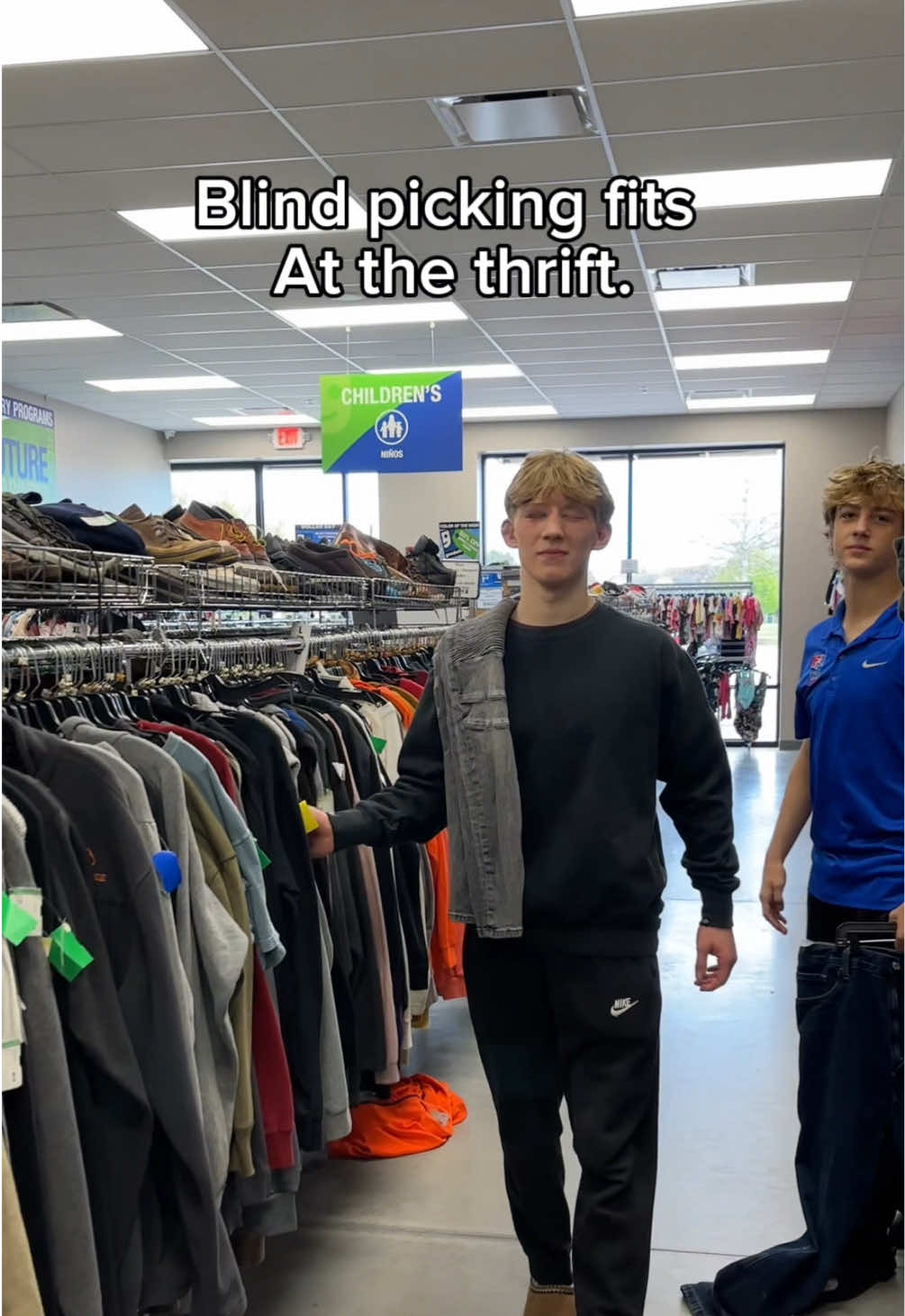 Have you ever done this with your friends before? 👇  #fyp #thrift #funny #memories #goodwill #clothes #fashion #explore #fypシ #drip #targetaudience 
