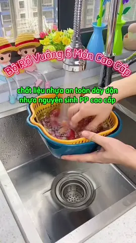 bộ rổ Vuông 6 món gồm 3 rổ 3 chậu chất liệu nhựa an toàn ,dày dặn#boro6mon #ronhua# @ngocanhgiadung5 #dogiadung #giadunggiadinh #giadungnhabep #xuhuong 