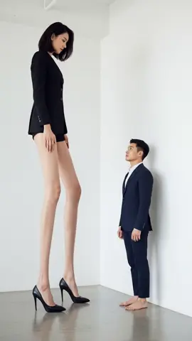 AI Mini Giantess #sizedifference #tallwoman #giantess #minigiantess #tallgirl #heightcomparison #heightdifference