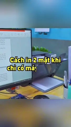 In 2 mặt khi chỉ có giấy in 1 mặt  #excel #word #tinhoc #thuthuat #exceltips #xuhuong #trend #tinhocvanphong 