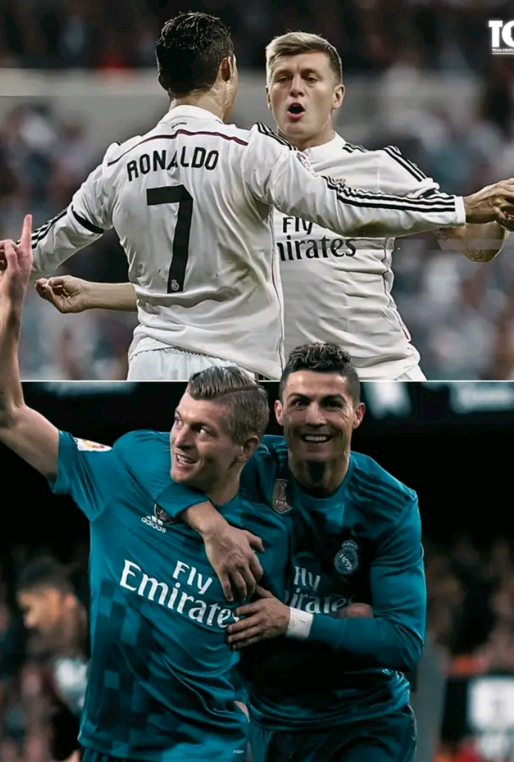 dua legend yang pernah berseragam el real 🤍 #realmadrid #cristianoronaldo #tonikroos #portugal #germany #uefa #zennfootball #football #fyp #fypage #trending #ucl 