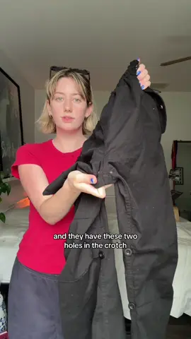 i’m crashing out, is this common information?? #menspants#cargopants#balls#hole 