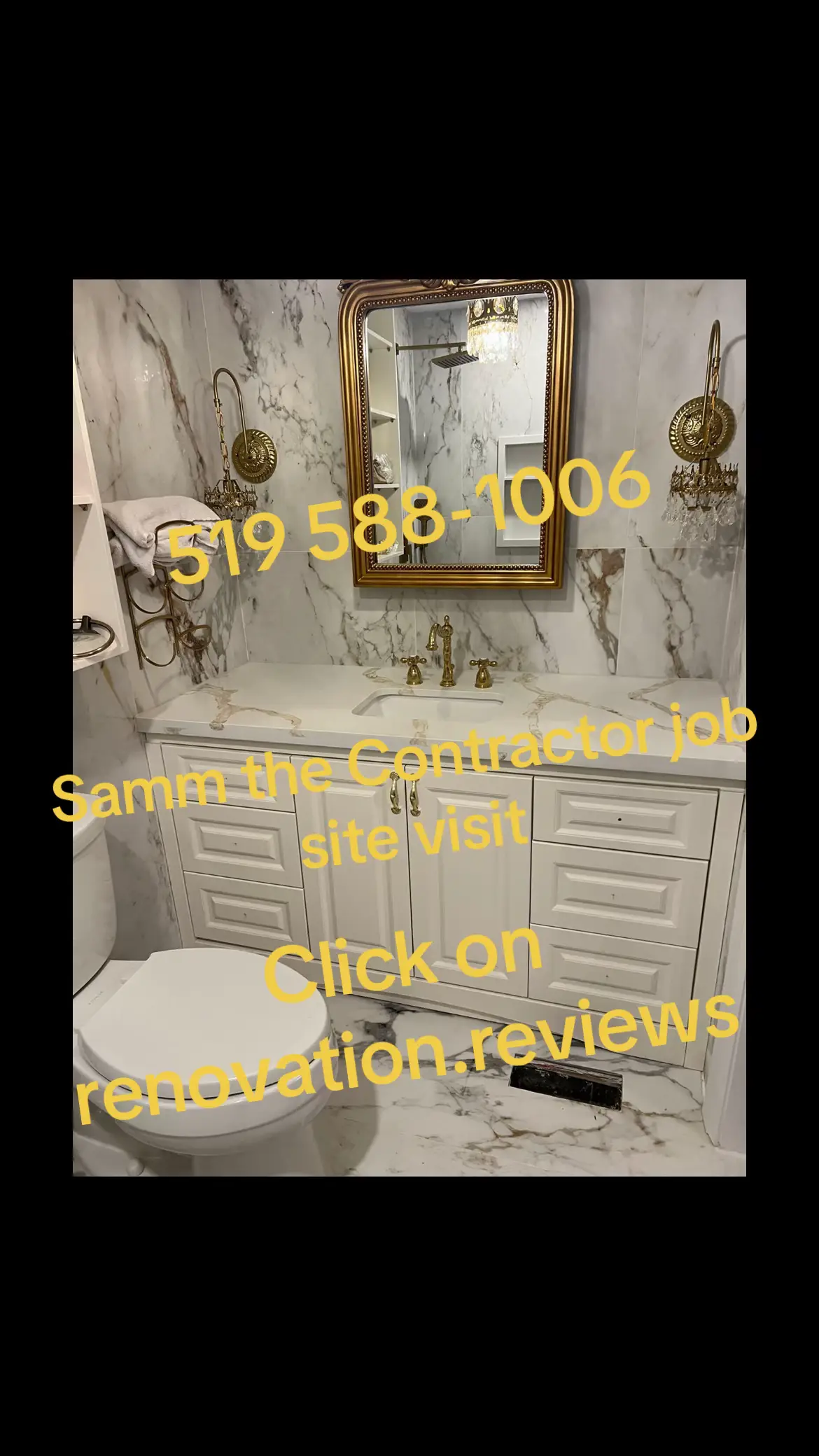 Samm the Contractor bathroom Reno #contractor #renovations #sales #bathroom #highend #classy   