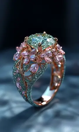 A floral ring series  #jewelrylover #digitalart #fantasy #ring #art #jewelry #aicreation #aijewelry #shiny #artlover #ai  #jewelrytiktok #flowers #gemstone #bijoux #design #glow #jewellery 