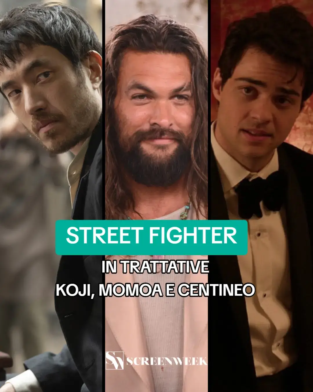 Andrew Koji, Jason Momoa, Noah Centineo e Roman Reigns in STREET FIGHTER Sono in corso le trattative per il film live action in lavorazione alla Legendary.  Secondo i rumor Andrew Koji sarà Ryun Noah Centineo sarà Ken Roman Reigns sarà il villain Akuma Jason Momoa ? Cosa ne pensate? #AndrewKoji #JasonMomoa #NoahCentineo #RomanReigns #StreetFighterMovie #streetfighter  #davedere #CinemaTok #screenweek 