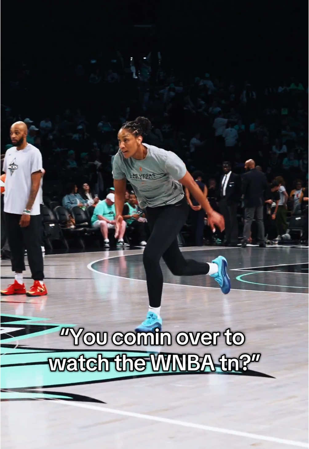 Like I’m already on your couch with snacks wym 😭 @A’ja Wilson (via @Las Vegas Aces)
