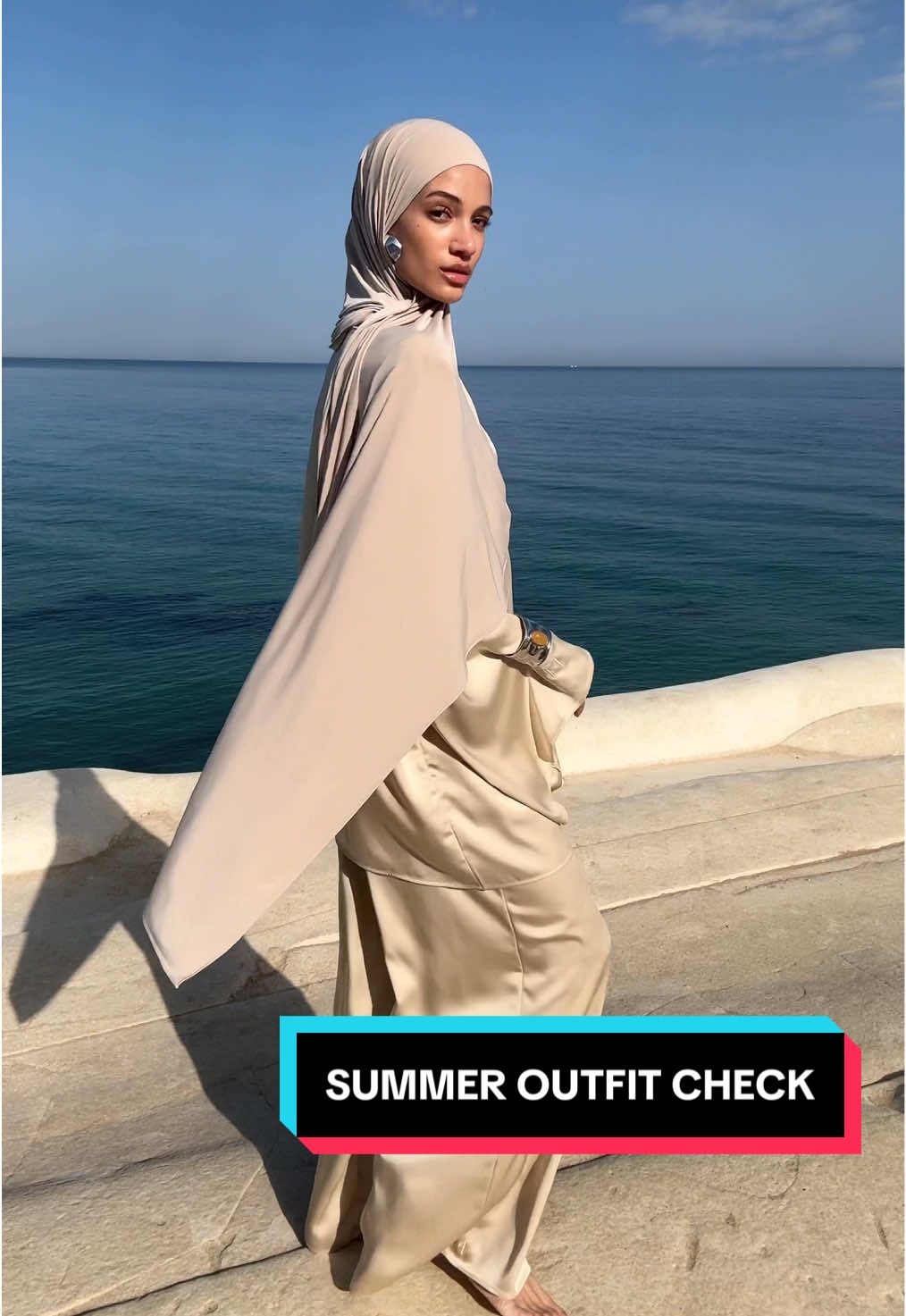 8 days left until the launch of the MERRACHI Golden Summer Collection 🩵🌊 #merrachi #modest #modestfashion #goldensummer #golden #Summer #launch #hijab #OOTD #outfitinspo #fitcheck 