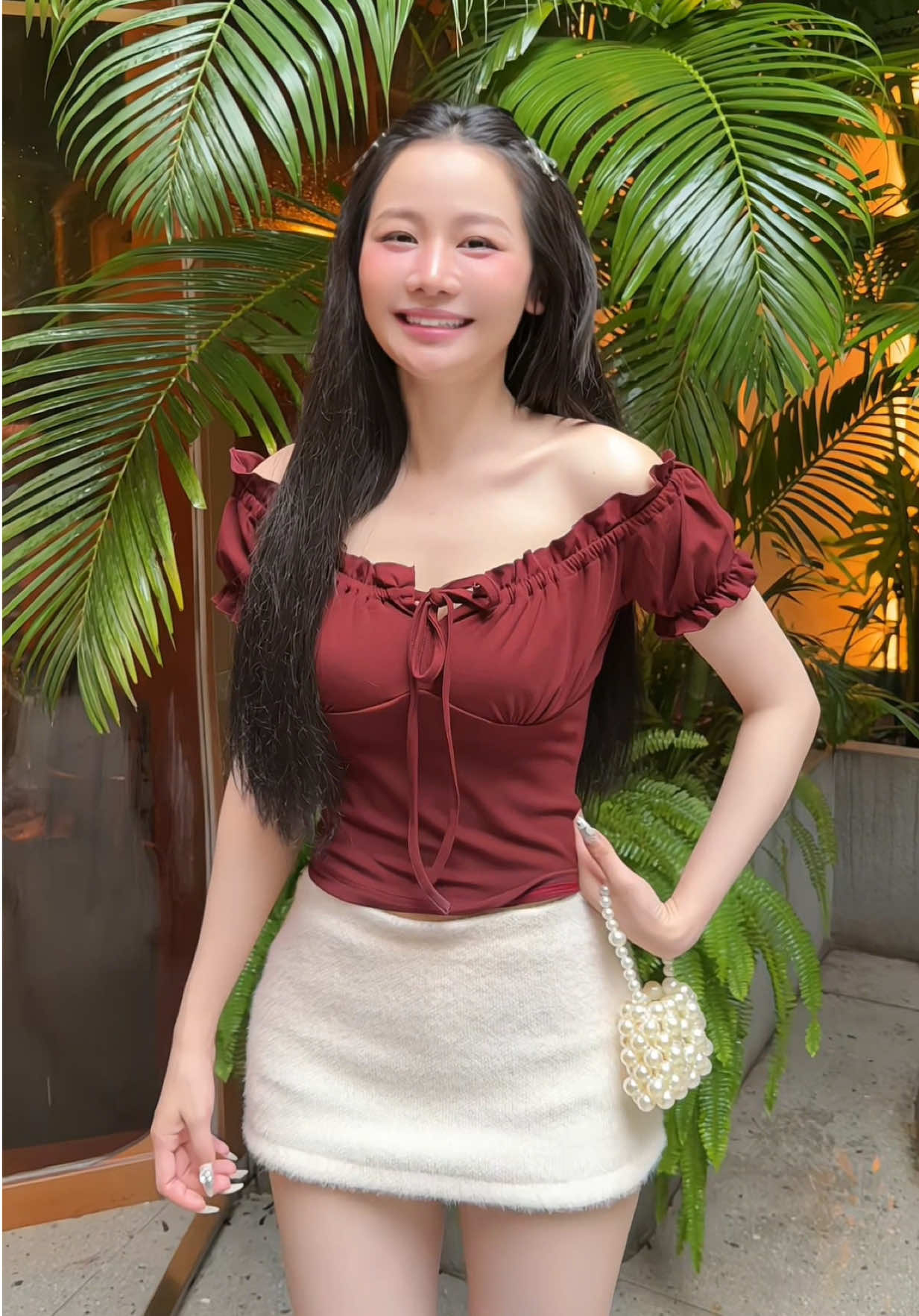 Áo thun nữ cổ cách điệu mẫu mới xinh nè #trinhlunglinh96 #webuild #22etm 