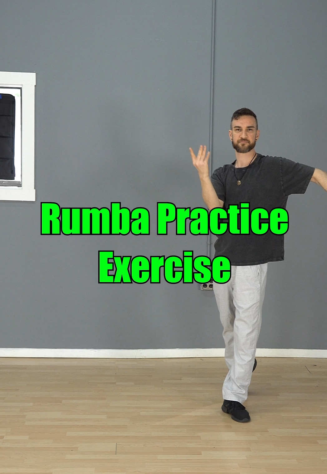 Rumba practice drill combining 2 figures together: The basic movement + Cuban rocks.  Save for your next practice! #rumba #proamdance #dancesport 