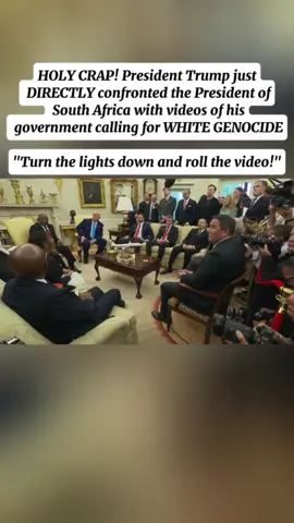 HOLY CRAP! President Trump just DIRECTLY confronted the President of South Africa with videos of his government calling for WHITE GENOCIDE 