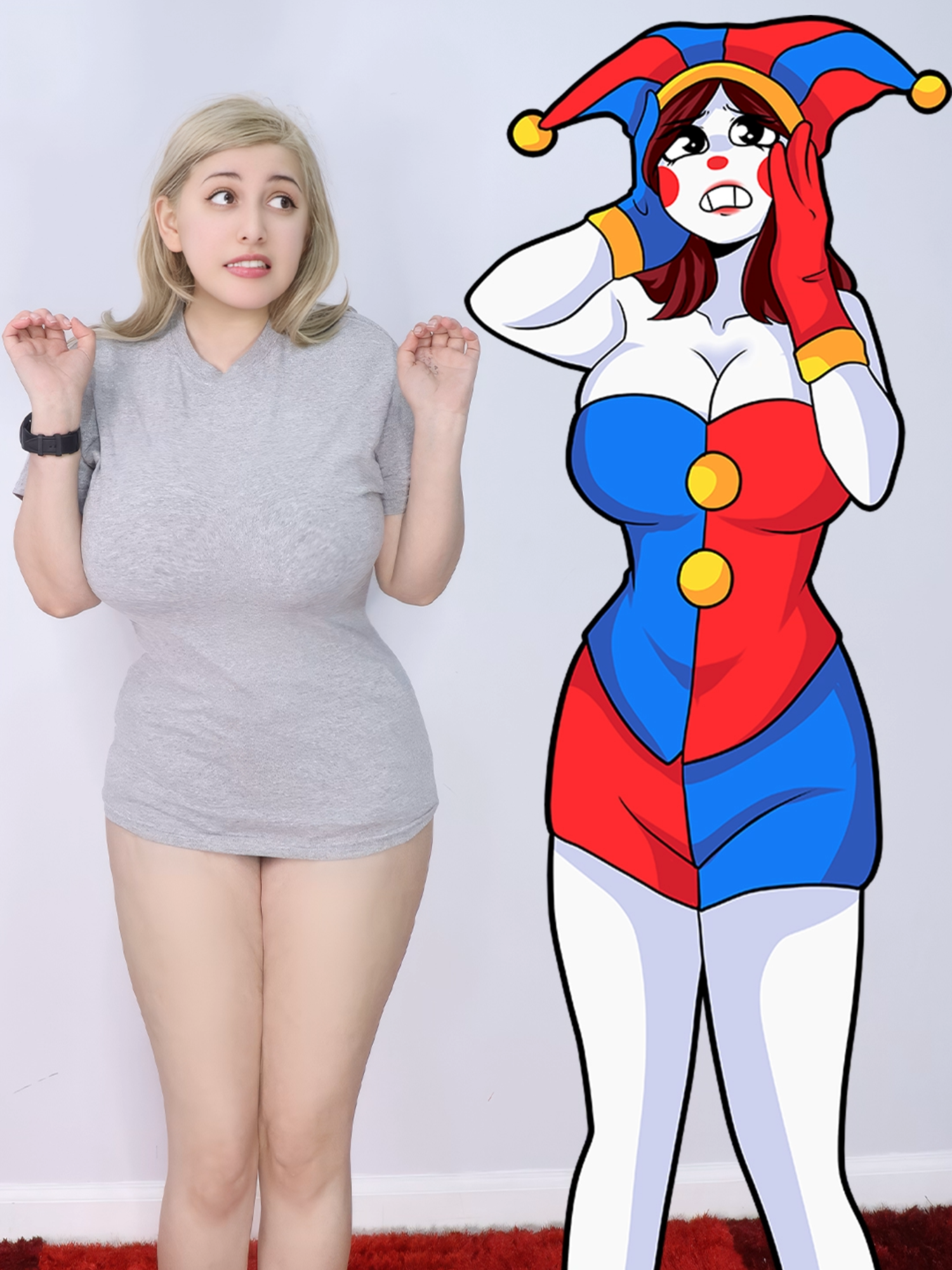 POMNI CORSET 2D VS 3D 🎪 #COSPLAY #JocyCosplay