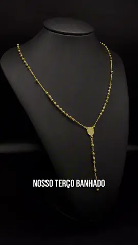 Terço Banhado a Ouro 18 Tamanho G