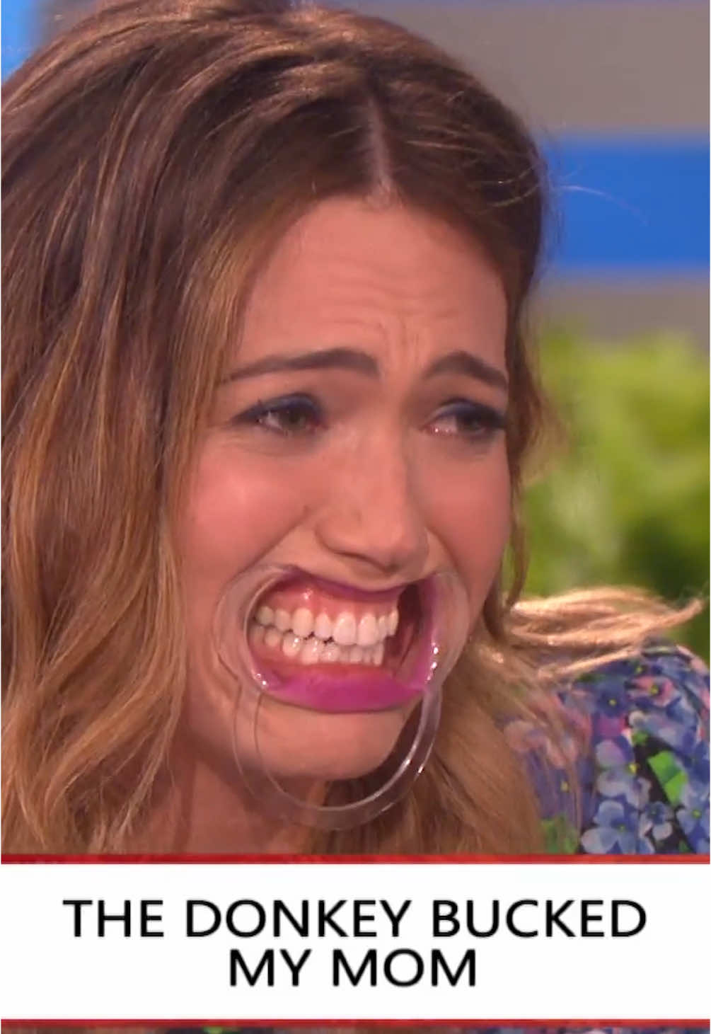 The donkey did what to Mandy Moore's mom? 🤣 #SpeakOut #theellenshow #throwback #game #tbt #mandymoore #heidiklum 