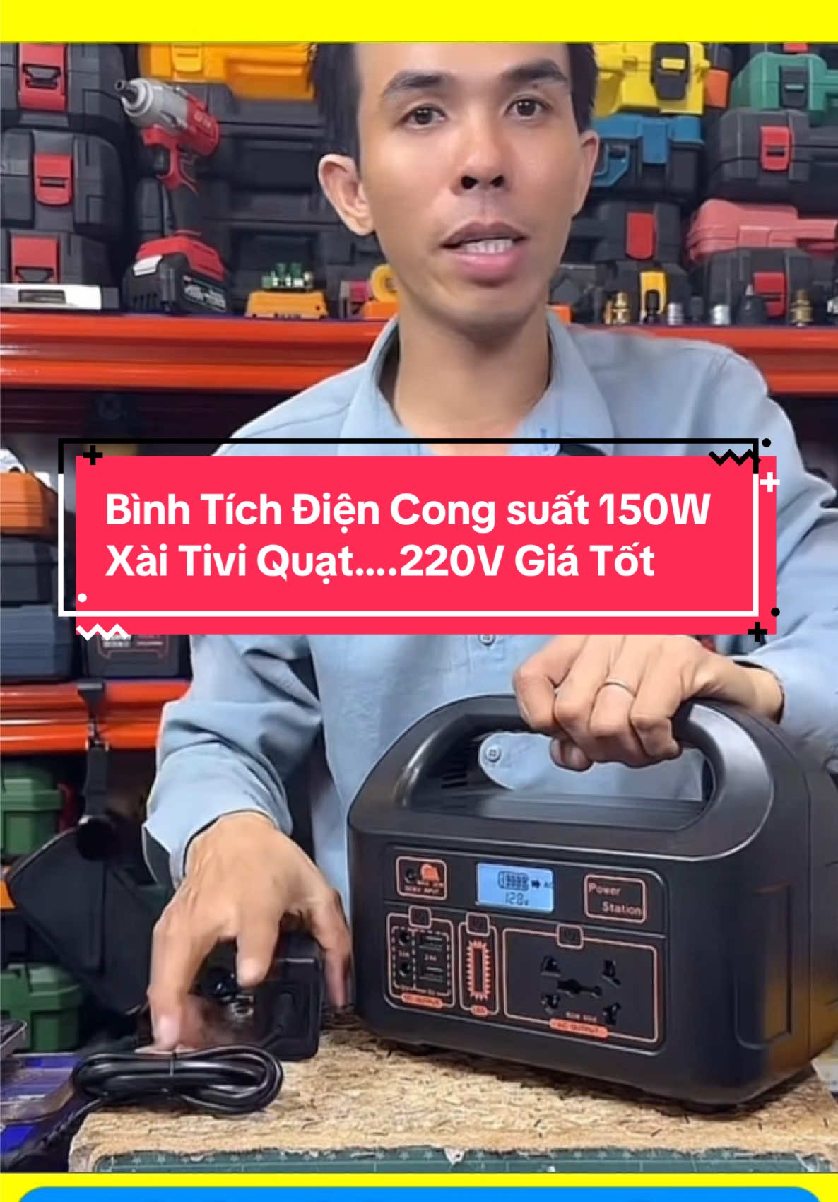 Trả lời @Smile94 bình tích điện đa năng công suất 150W xài Tivi Quạt …220v Giá Tốt #binhtichdien #binhtichdien220v #binhtichdiendidong #tramsacdidong #quocdung #xuhuong #campin #camtrai #dulichdangoai #phuot #racingboy 