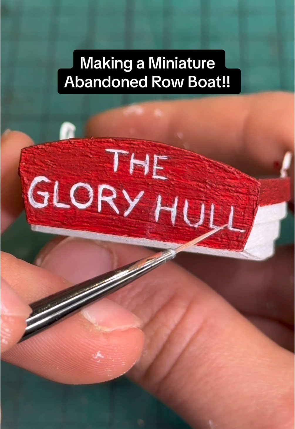 Abandoning a miniature row Boat from start to finish! #boat #creepytok #forgotten #abandoned #miniature #diorama #handmadecraft #satisfyingvideos  