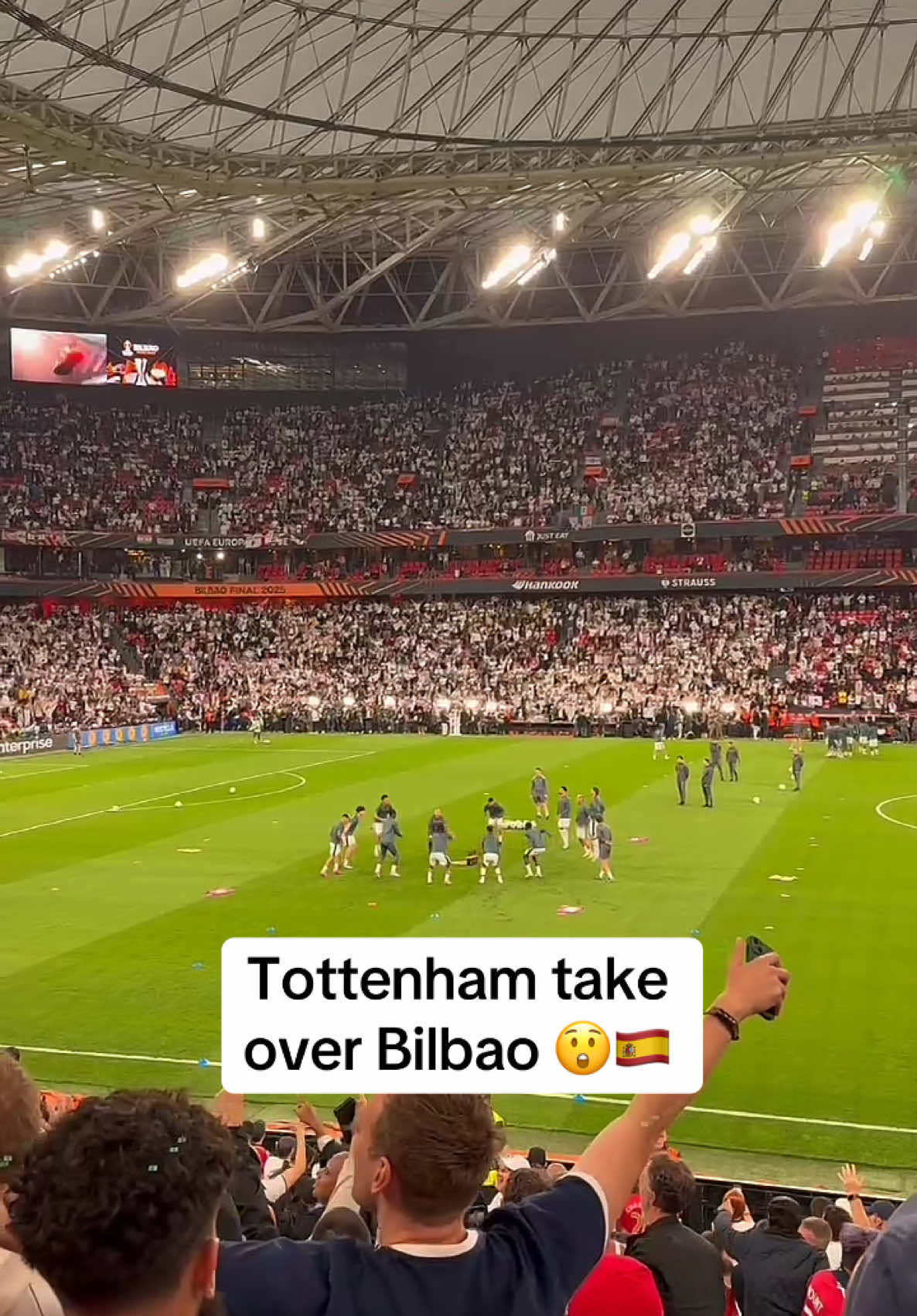 Tottenham fans are in full voice inside the San Mames 🎶🇪🇸  Watch the UEFA Europa League Final exclusively live on TNT Sports and discovery+ the home of European football from 6pm, Wednesday 21st May #spurs #thfc #manutd #manunited #manchesterunited #europaleague #tottenham 