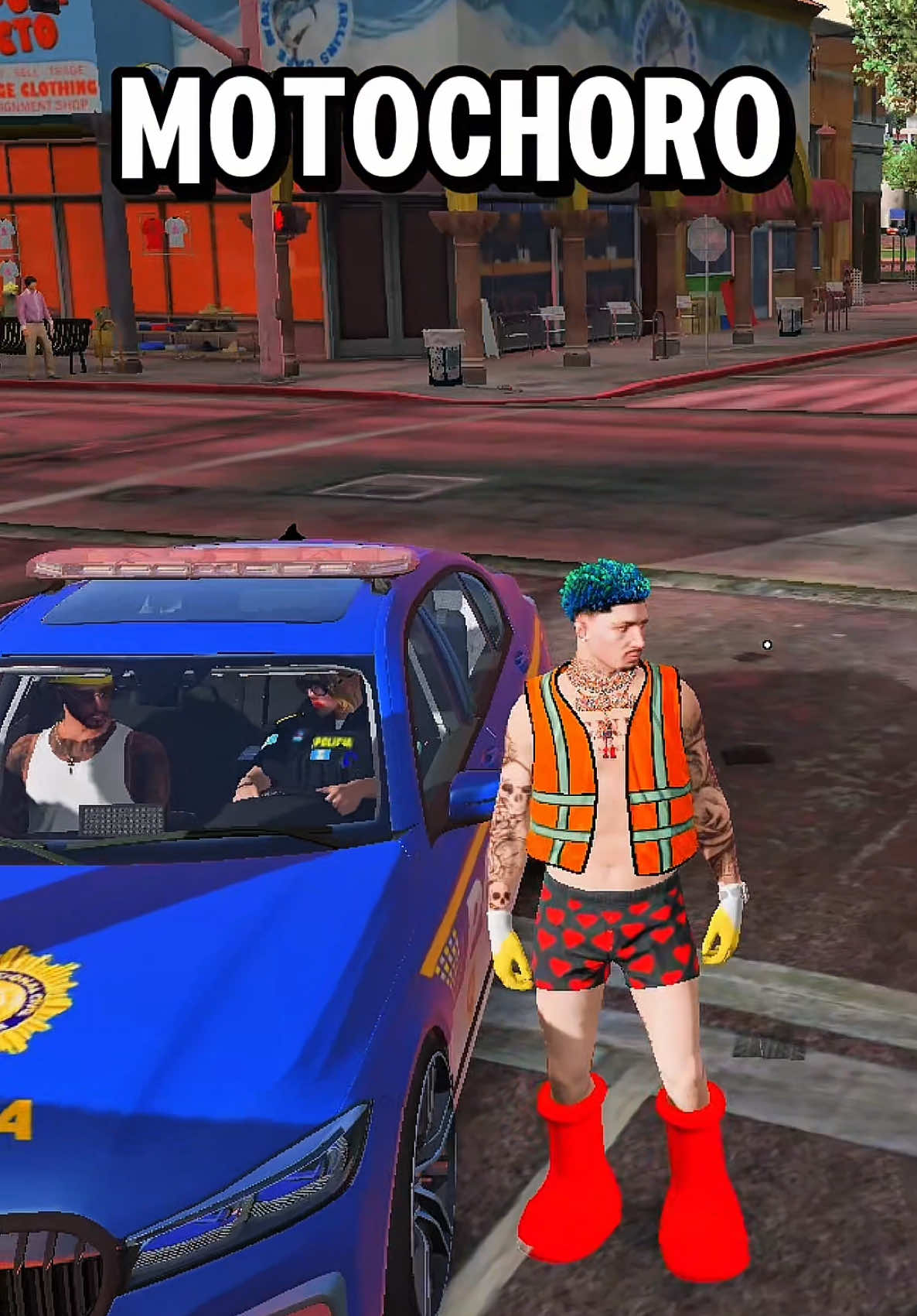 LA OFICIAL TENÍA SORPRESA @Chapin Rp 🤣#gta5 #gta5online #motochoro #gtaroleplay #gta6 #rdjavi 