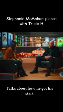 Stephanie McMahon places with Triple H. HHH talks about how he got his start as hunter hurst Helmsley #hhh #tripleh #stephaniemcmahon #places #hunter #paullevesque 