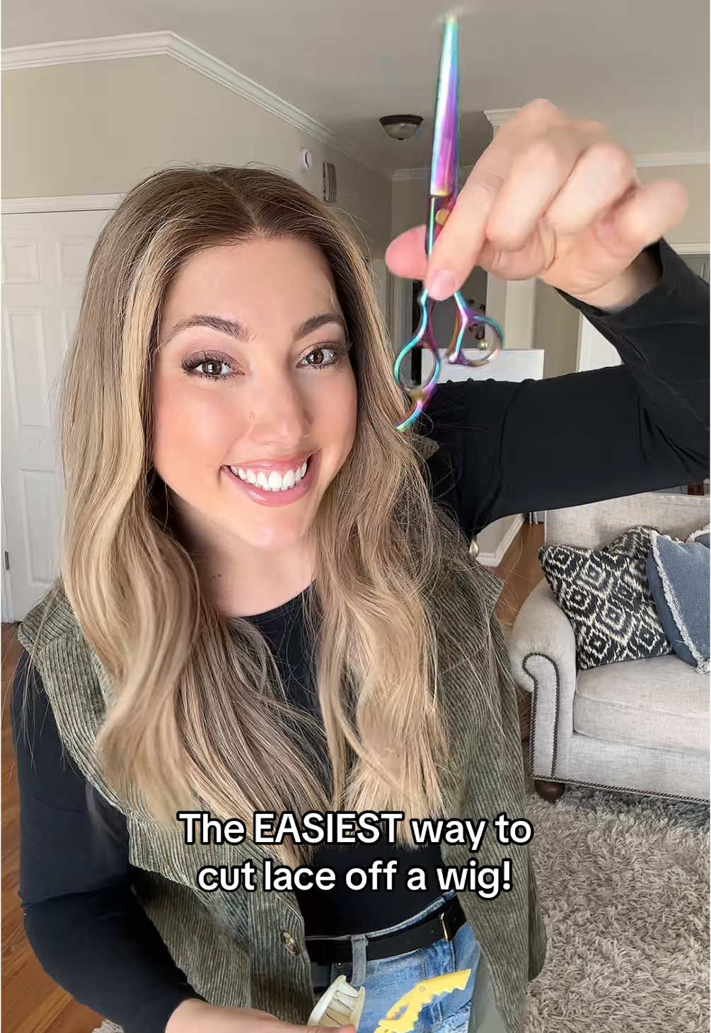 How to cut lace on a wig ✂️💁‍♀️ Beginner-friendly lace cutting tutorial for wigs! #WigTips #LaceFrontWig #WigInstall #WigTutorial #HairLossHelp #WigCare #BeautyTips #WigBeginners  #HumanHairWig #WigHack #WigTok #Hairloss #wigwearer 