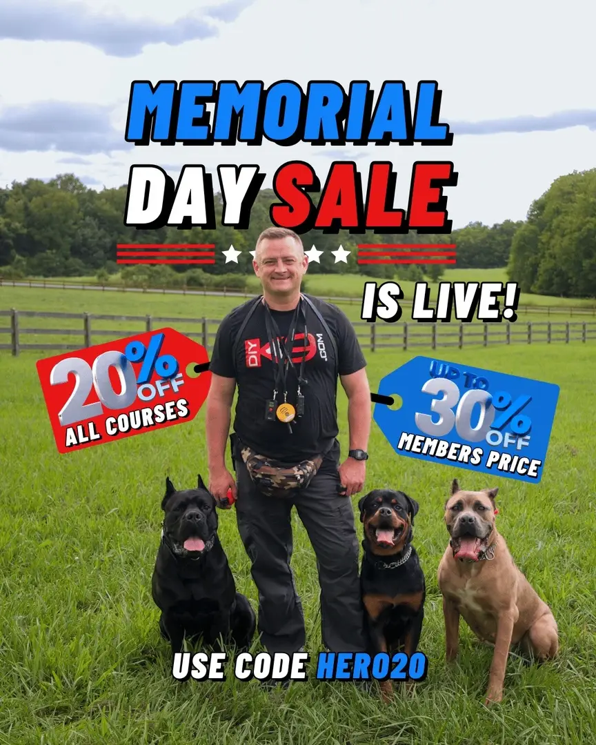 🚨 IT'S LIVE— The Memorial Day Sale Starts Now! 🚨 For a limited time, grab The Complete Training Set for $1199 — this is the lowest it’s going to be before the price jumps. Inside the bundle: 🐾 Potty training, crate work, and structured puppy development 🐾 Reliable on-leash & off-leash obedience 🐾 Calm, distraction-proof walking in the real world 💥 Use code HERO20 at checkout for 20% OFF any individual course 🐶 Already a Pack Member? This stacks in the Members Store too, so you get the membership discount and the 20% OFF! ⏳ Sale ends 5/26 — don’t wait until prices go up. 👉Get Acess To The Sale Now - LINK IN PROFILE #memorialdaysale #DogTraining #americanstandardk9 #diyk9 #dogobedience #puppytraining #offleashtraining #canecorso#DogTraining #puppytraining #puppyfun #dogoftheday #puppytrainer #dogobediencetraining #balanceddogtraining #dogsaregreat #recall #puppytrain #k9trainer #dogobedience #dogbehavior #dogtrainingtips