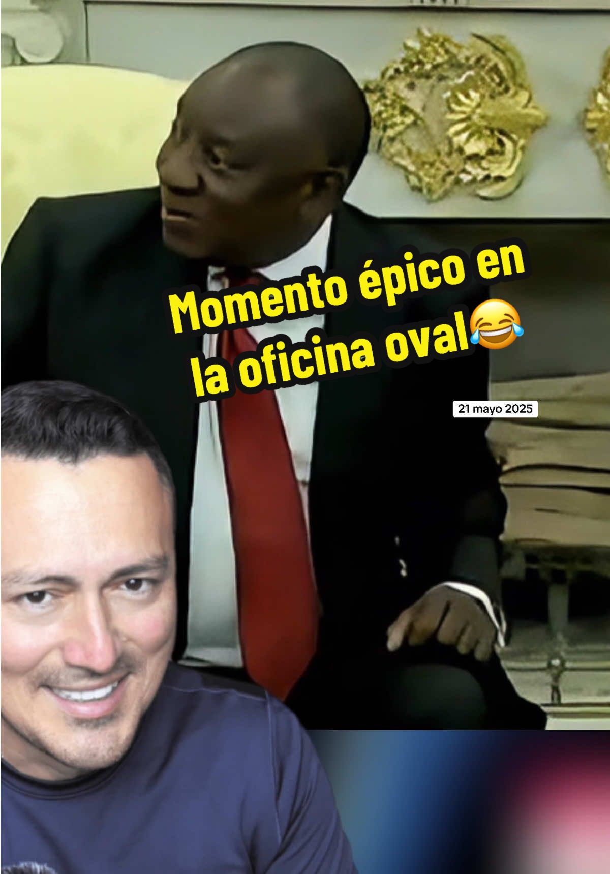 En la oficina oval se presentó un momento épico, el presidente sudafricano negó persecución contra los blancos, Donald Trump sacó un televisor y lo puso a ver los cánticos racista contra los blancos. Épico #epico #DonaldTrump #Sudáfrica #OficinaOval #Actualidad