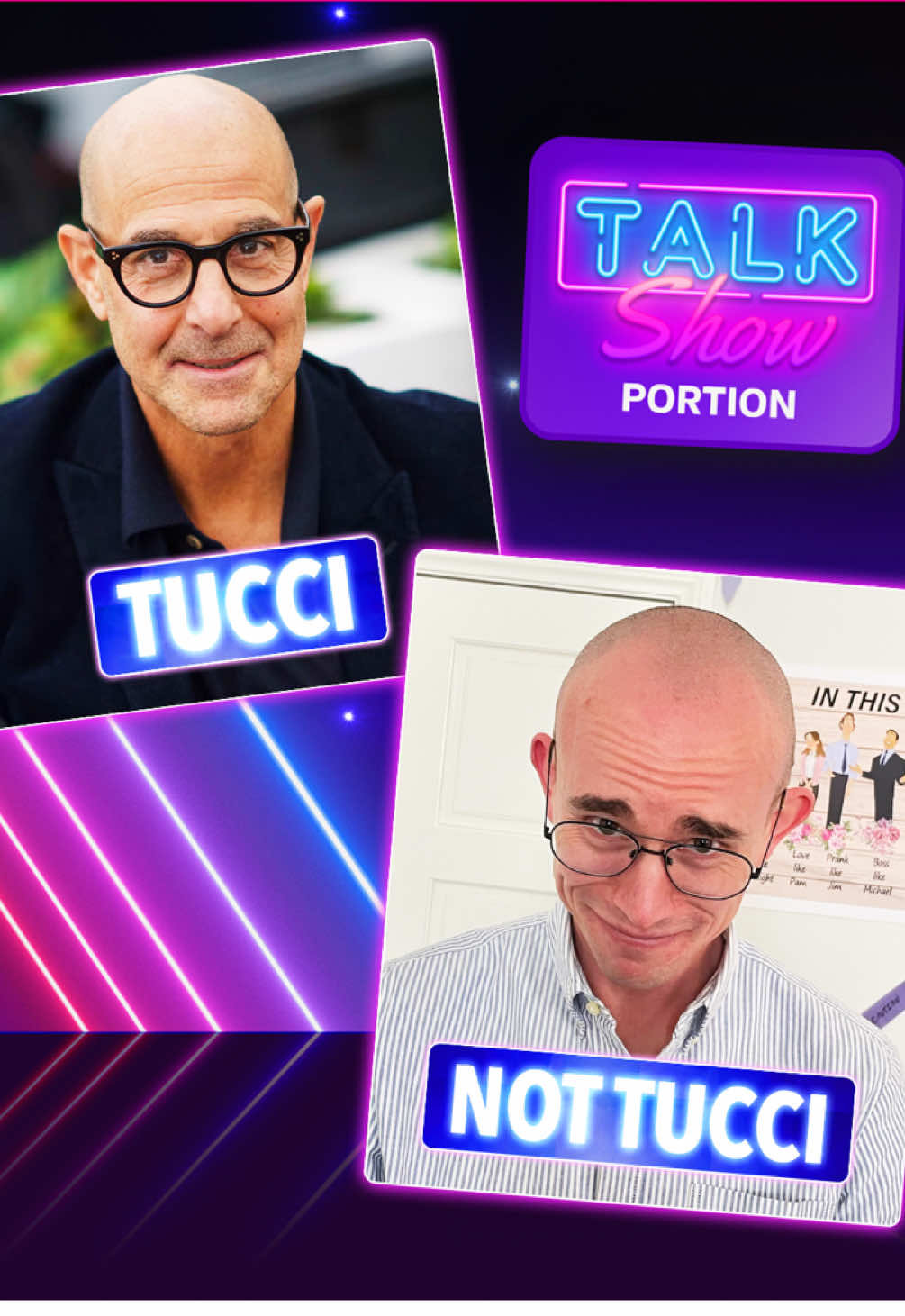 @Stanley Tucci or NOT Tucci? that is the question  #aftermidnight #lisagilroy #talkshow #stanleytucci #comedy #game #JaredGoldstein #SandyHonig #CaitlinReilly #DaveThomason 