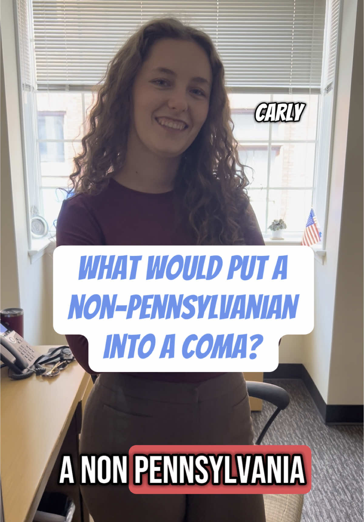What’s one thing from PA that would put a non-pa resident into a coma? #pachamber #fyp #office #office #coma #pa #pennnsylvania 