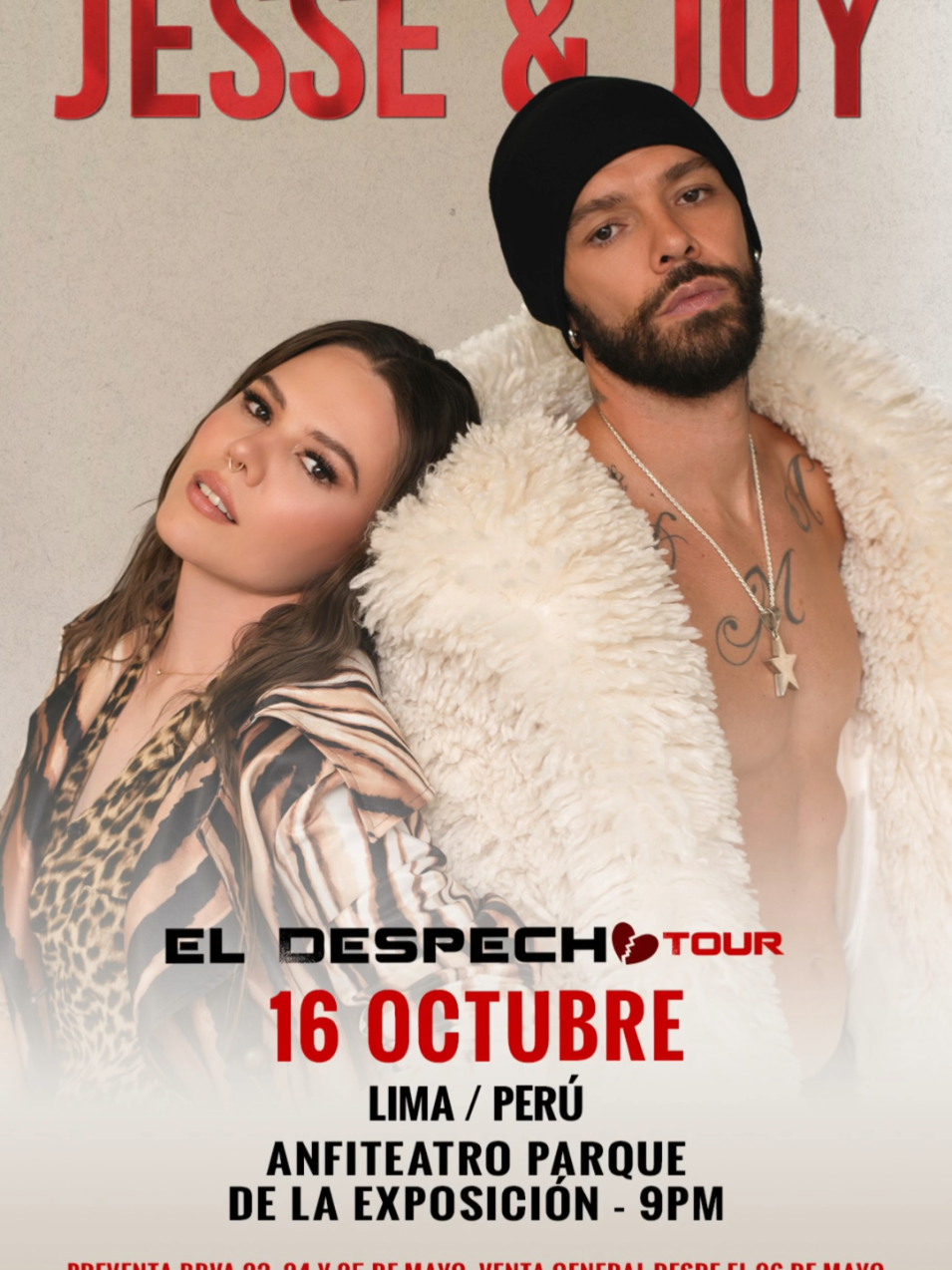 Jesse & Joy en Perú con su Despecho Tour 2025 💔🇵🇪 🗓 16 Octubre  📌 Anfiteatro Parque de la Exposición  🎫 Entradas por Ticketmaster  #jesseyjoy #conciertosenlima #conciertosenperu #eventosperu #parati 
