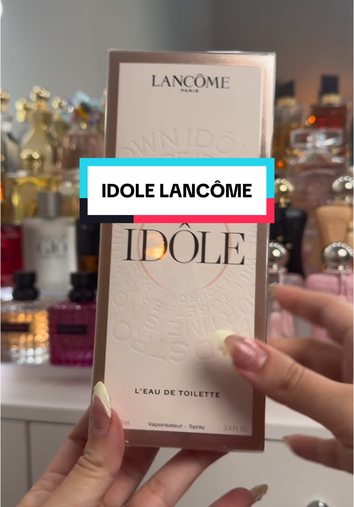 Este perfume me encanta 😍❤️❤️ #tiktokshopspringglowup #tiktokshopcreatorpicks #lancome #idolebylancome #perfumetiktok #perfumetok #perfumes #perfumecollection #longlastingperfume #asmrsounds #unboxingasmr 