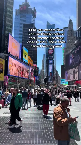 New York City and downtown Toronto are completely different. Toronto is 5% of what NYC is 
