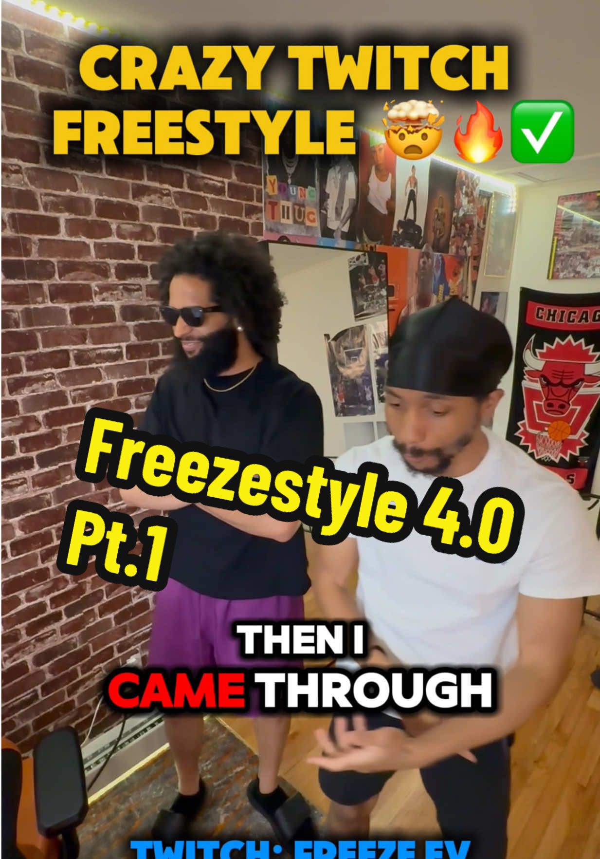 We turned the living room into Harlem real quick 🗽🔥 #freestyle #viral #rap #FreezeEv #twitchstreamer #streameruniversity #jersey #nj #CapCut 