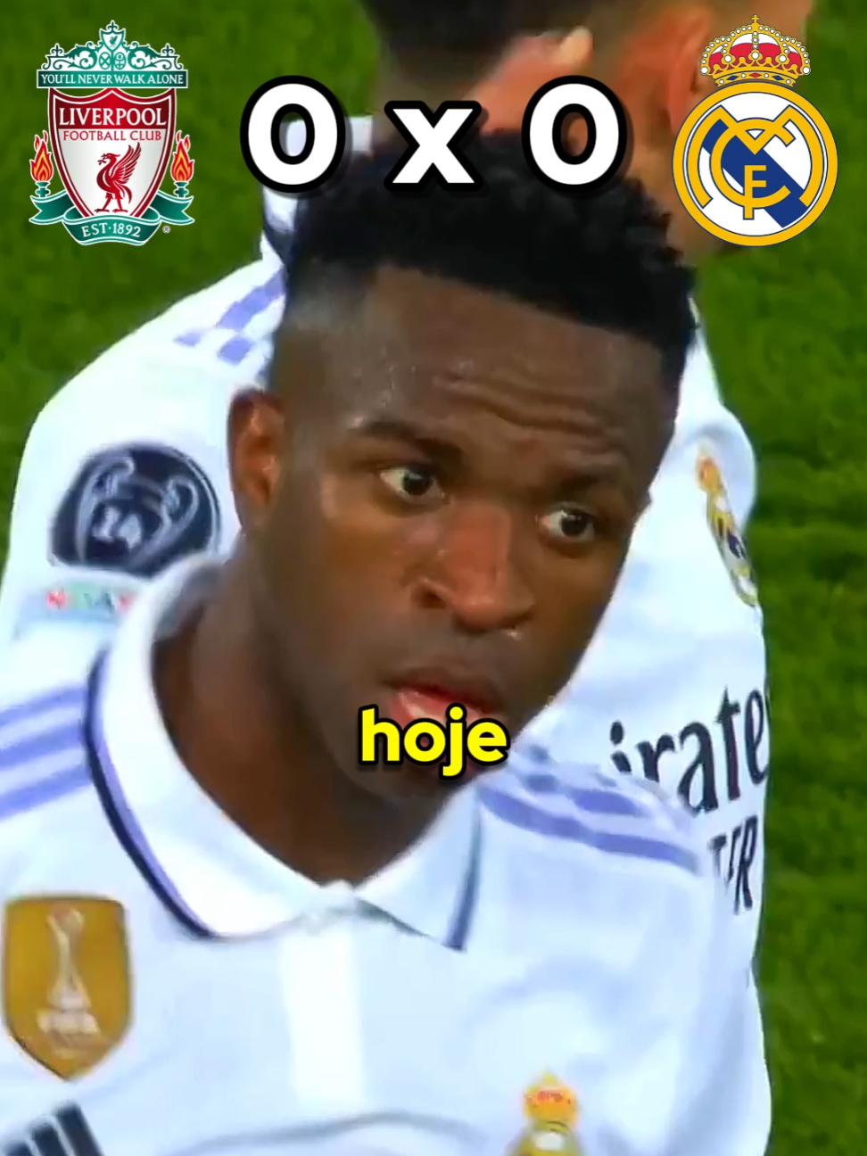 Esse dia foi LOUCO 44!🤣😳 #realmadrid #liverpool #engraçado #vinijr 