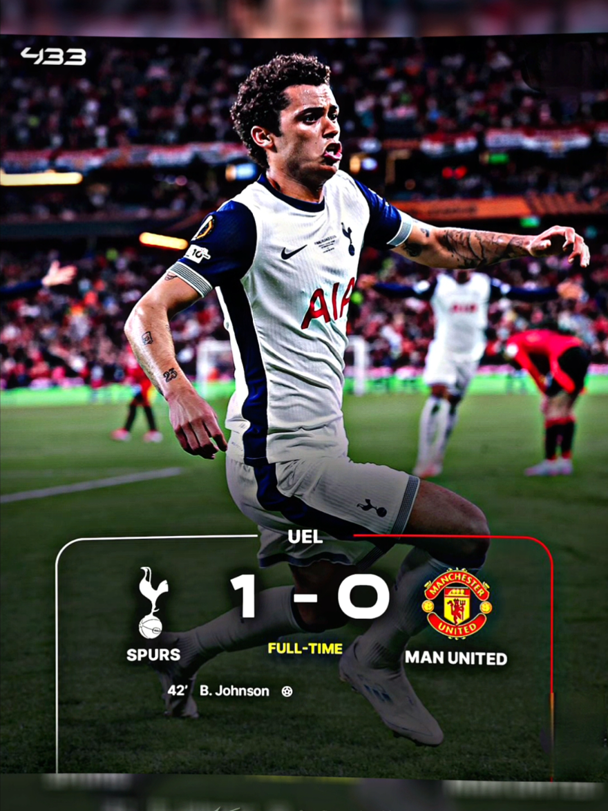 FT : Tottenham 1-0 Manchester united,emyu kalah Wak 🥲#football #manchesterunited #tottenham #fyp #fyppppppppppppppppppppppp #xyzbca #uel 