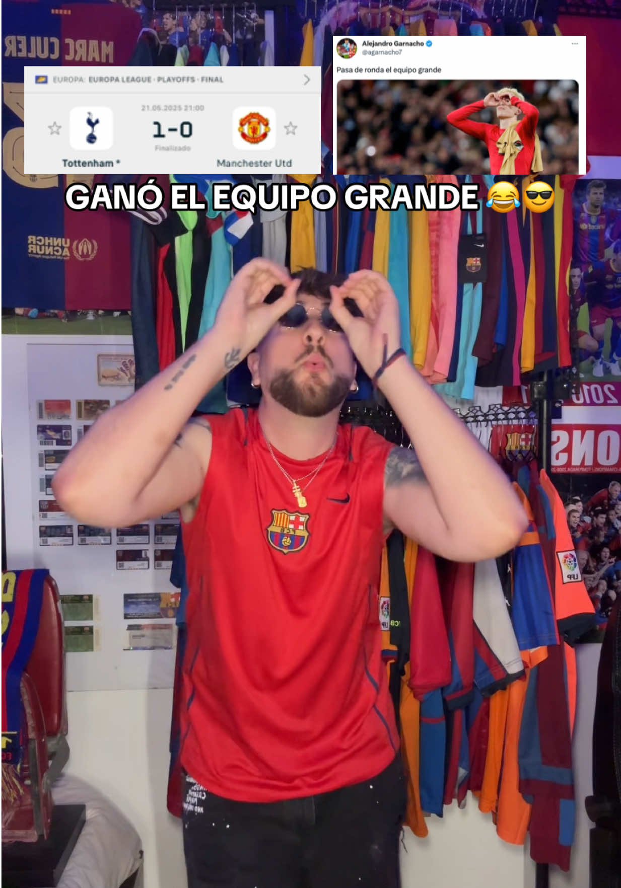Garnacho no puede ganar ni la Europa League 😂 #deportesentiktok #fcbarcelona 