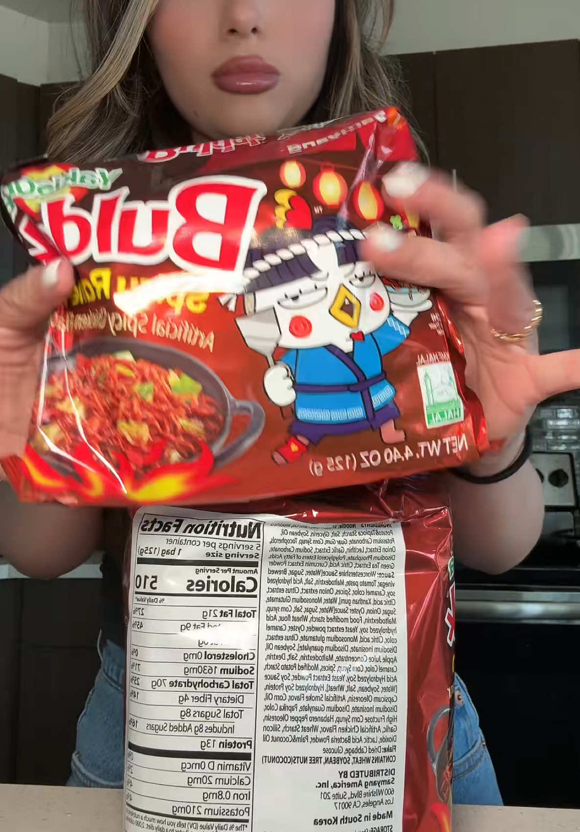 Trying yakisoba buldak mukbang :) #fyp #eatwithme #buldak 