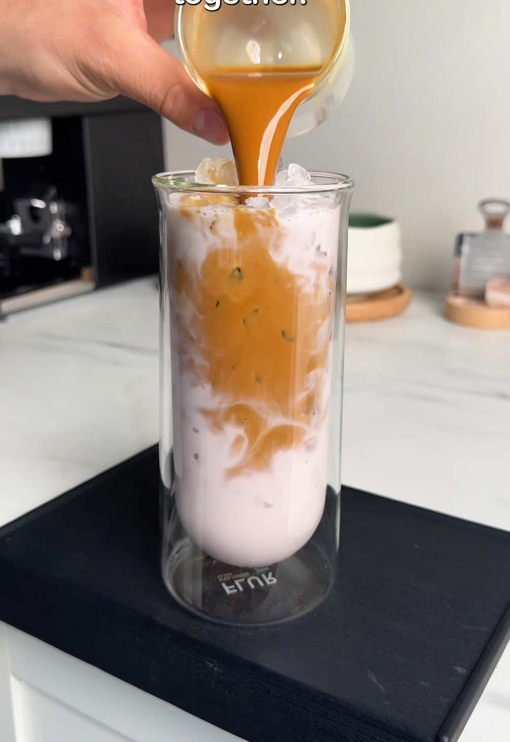 making a peanut butter and jelly coffee #coffee 