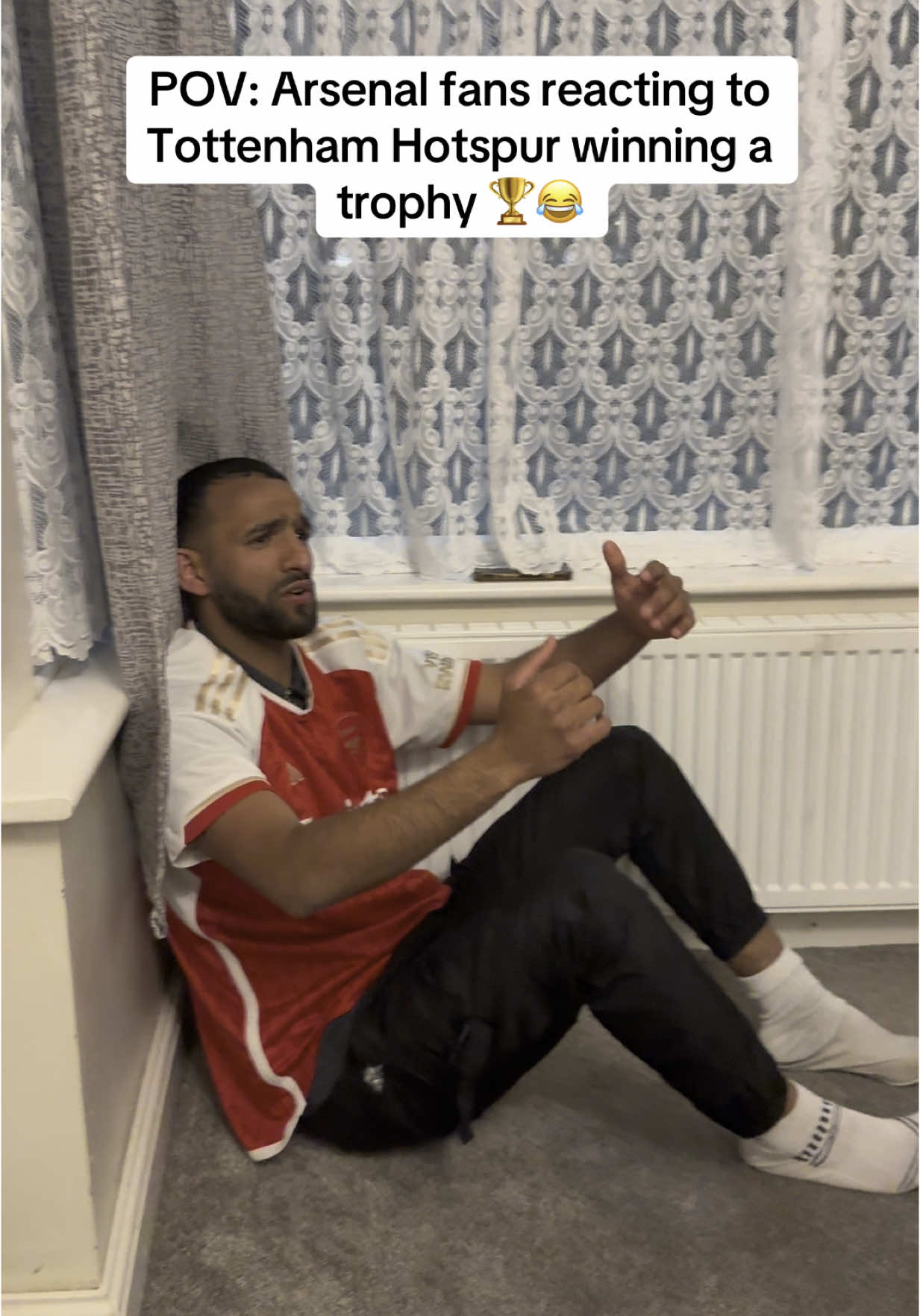 Arsenal fans crying the loudest 😭😂 #tottenhamhotspur #arsenal #trophy #footballtiktok #fyp 