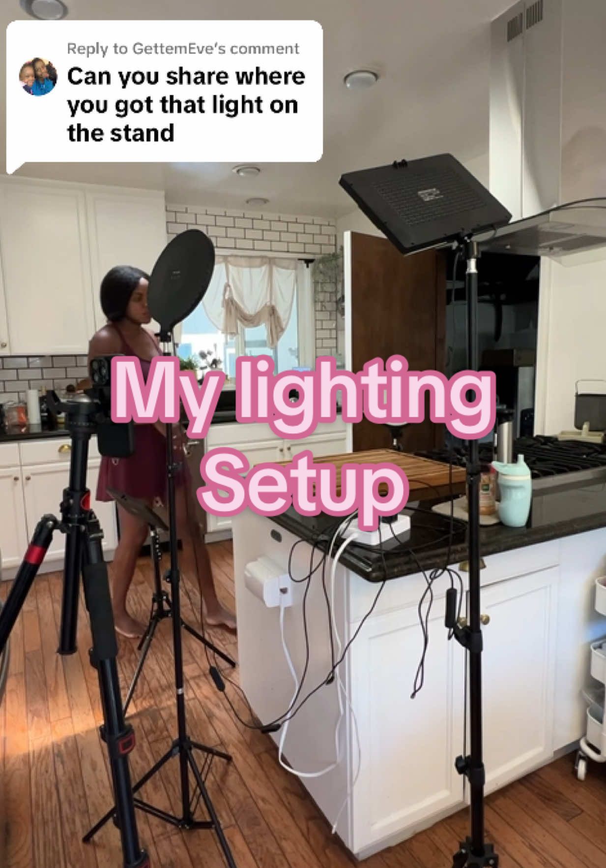 Replying to @GettemEve Ever wonder how I get good lighting in my kitchen videos? Here’s a quick look at my filming setup! ✨ Good lighting makes all the difference, especially when you’re working with limited natural light. If you’re curious about any of the gear I use, check the link by the orange basket in the video! Have more questions about filming or content creation? Drop them in the comments, I’m happy to share! #ContentCreatorTips #KitchenLightingSetup #BehindTheScenes #FilmingSetup #CreatorTools #DIYLighting #VideoTips