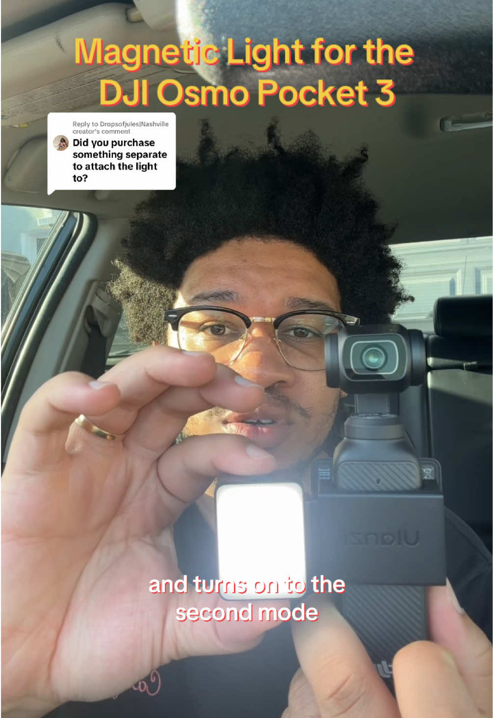Replying to @Dropsofjules|Nashville creator Magnetic Light for the DJI Osmo Pocket 3 #dji #djiosmopocket3 #pocket3 #djiosmo #djiglobal #osmopocket3 #vlogcamera #ulanzi @Ulanzi_Official @Ulanzi.US 