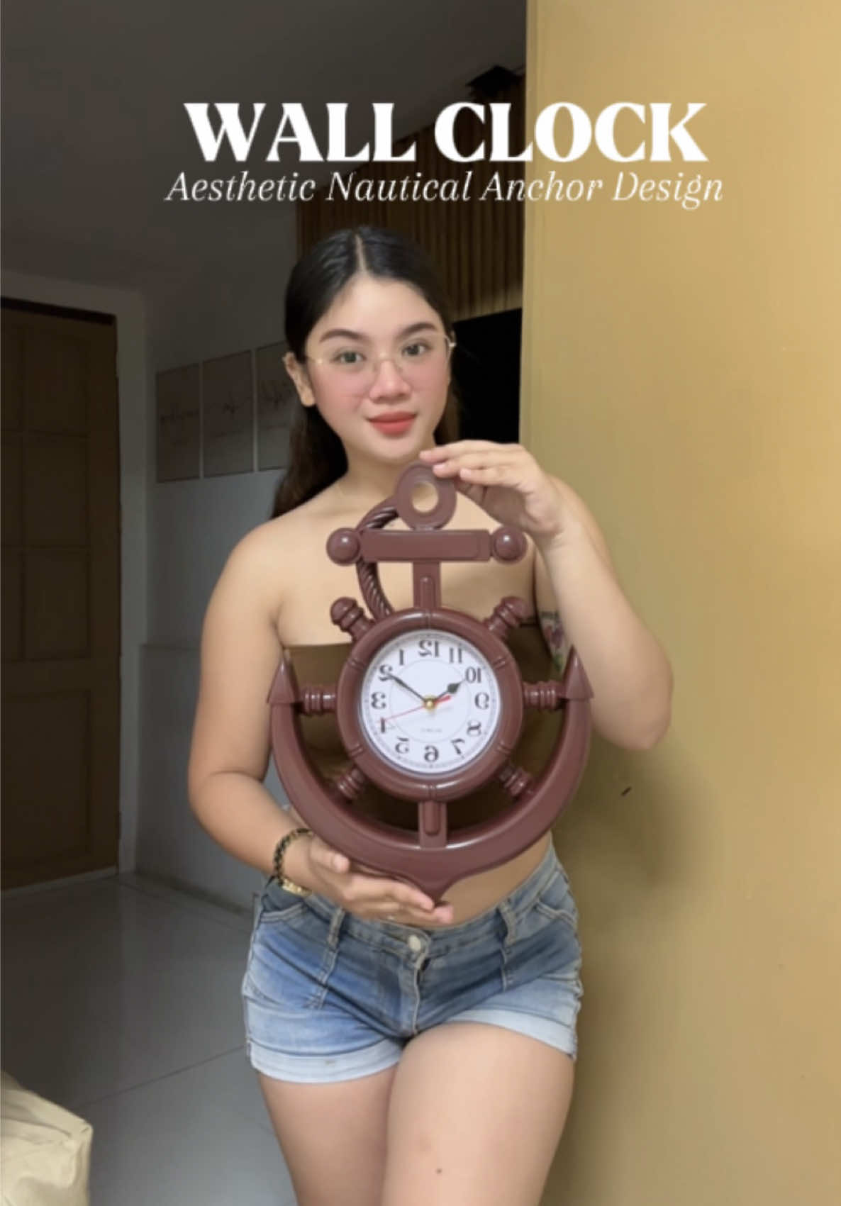 Seaman’s wife approved! Ang ganda ng anchor design na wall clock nato☺️⚓️ #wallclock #anchor 