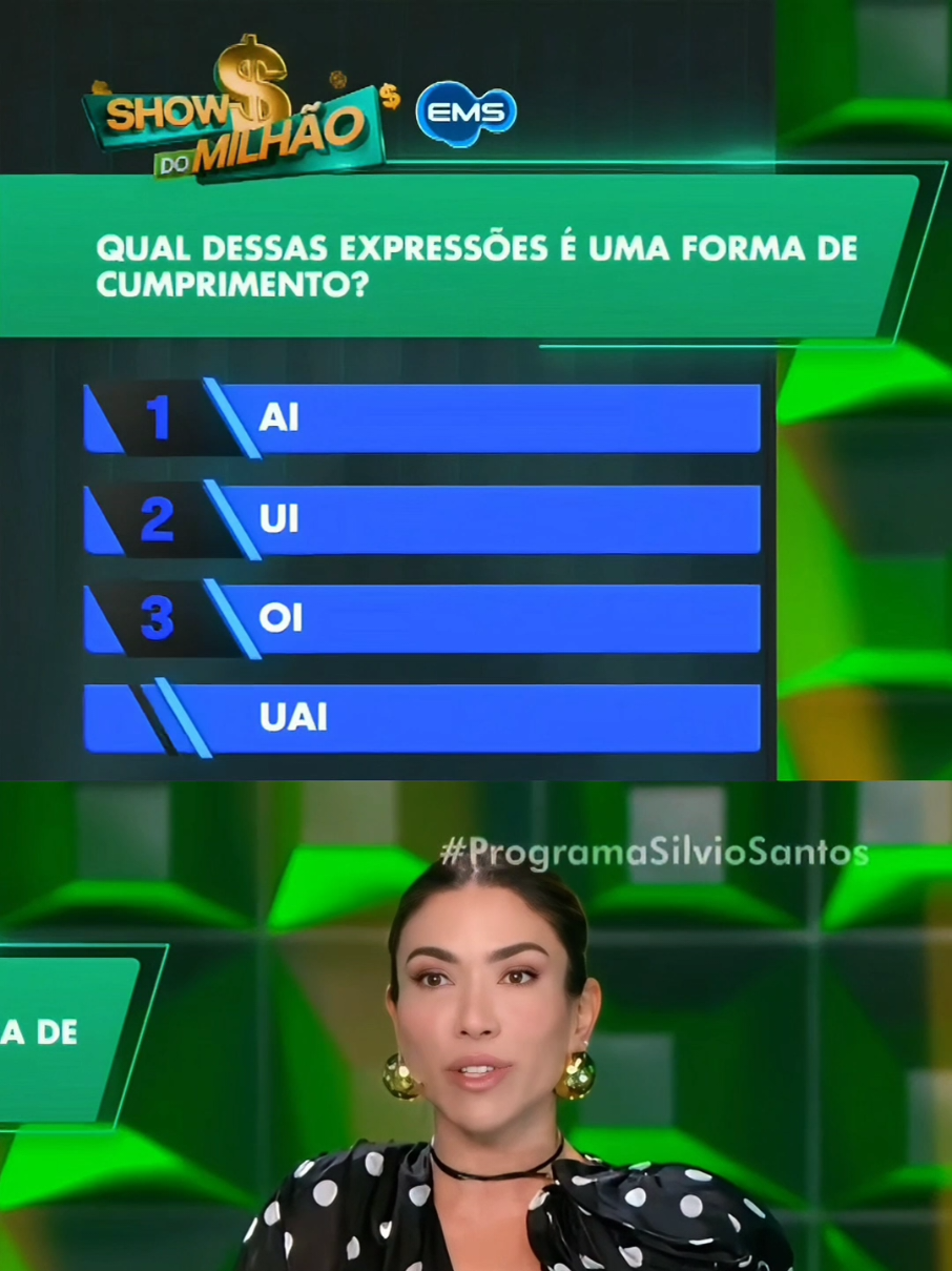 Ele: ai Auditório: ui Mineiros assistindo: uai Eu: Oi??