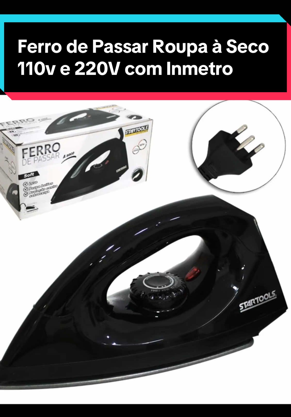🔥 **FERRO DE PASSAR 1000W TURBO – ROUPA IMACULADA EM SEGUNDOS!**   ✅ **Controle de temperatura** – ideal para **todos os tecidos**!   ⚡ **1000W** (127V ou 220V) – resultados **rápidos e eficientes**!   ✨ **Base antiaderente** – desliza suave e **fácil de limpar**!   🔒 **Proteção contra superaquecimento** – segurança garantida!   🚚 **FRETE GRÁTIS** em compras acima de R$29!   ⏰ **ESTOQUE É PEQUENO – GARANTA O SEU AGORA!**   #CasaOrganizada #RoupaPerfeita #OfertaBomba #FerroTurbo #EconomizeNaLavanderia #DescontoChocante #eletrodoméstico #FerroDePassar #Inmetro #Startools 