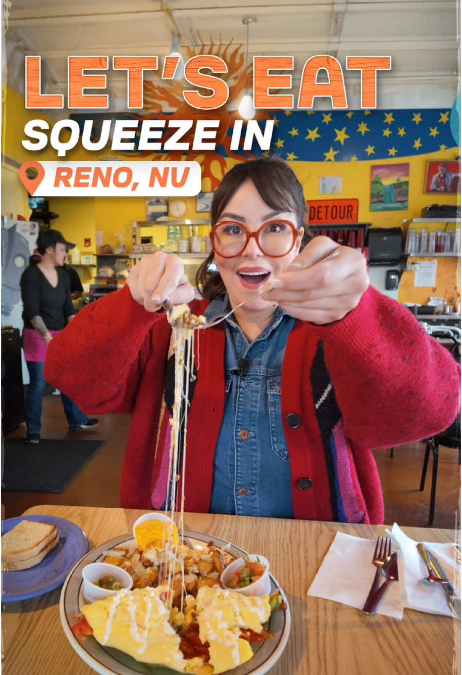 One family. One tiny diner. And thousands of 🧀 cheese pulls worth a plane ticket. 🤤This is how Reno’s @squeezein became a breakfast legend. Tag your brunch crew. Save this for your next trip to Nevada. Or just drool with us 😮‍💨💯🍳🥚 Link in Bio to watch the full episode of Let’s Eat: Reno where we find the most amazing eats in the biggest little city in the world! 😋 #squeezein #dinein #RenoEats #amazingamerica #breakfastgoals #Foodie #letseatreno #bestbreakfast #familyownedrestaurant #omelet #frenchtoast #nevada #brunch #brunchaddict
