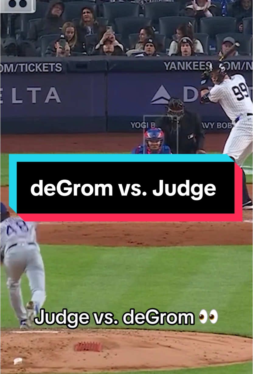 Aaron Judge’s reaction after the at-bat 😂 #MLB #pitcher #jacobdeGrom #texasrangers   