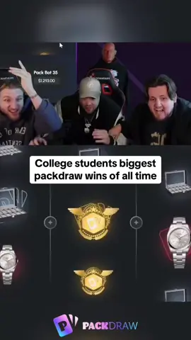 College students biggest packdraw wins of all time #epic #packdraw #kick #fyp