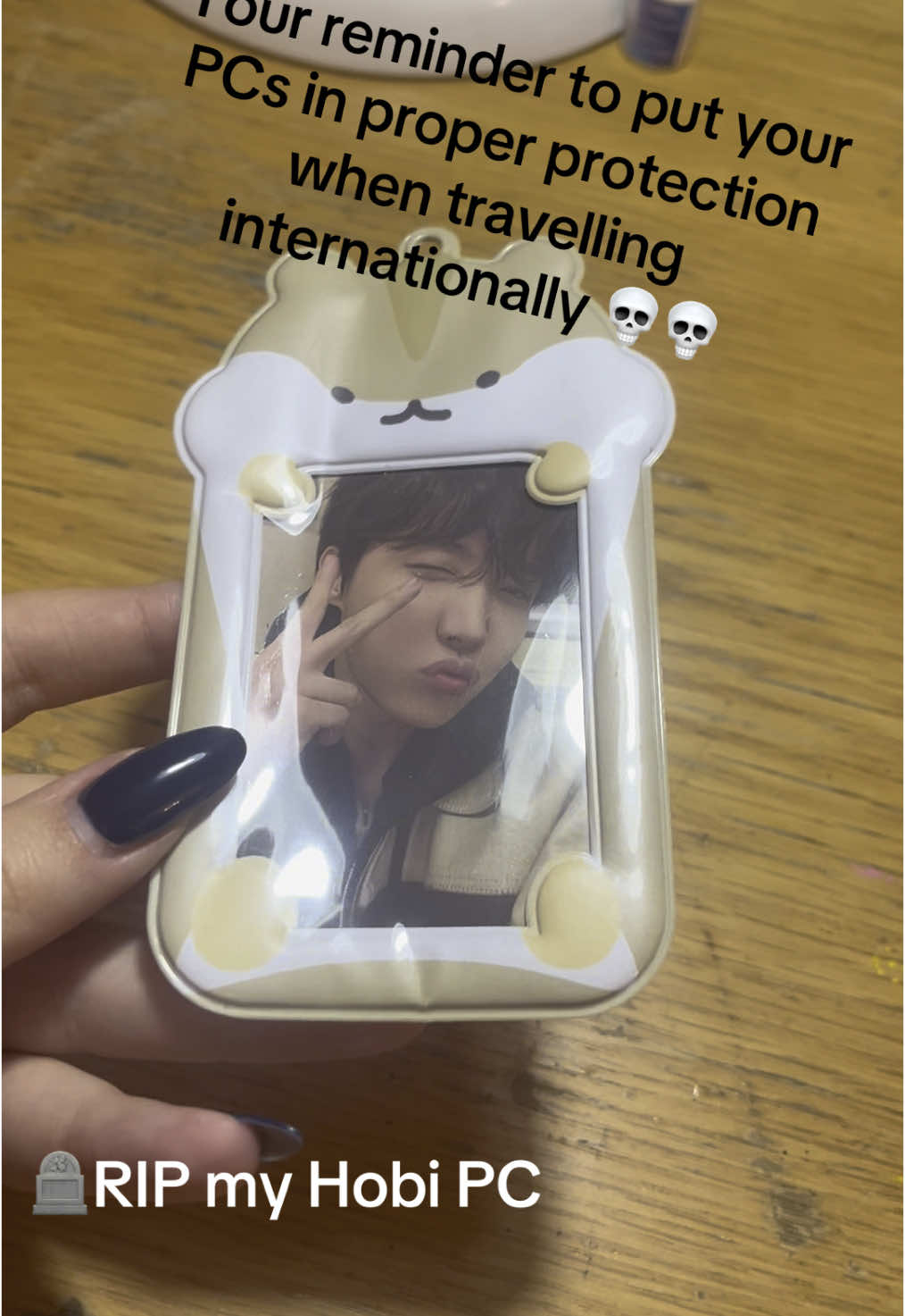 😭😭 I wish there was a way to fix this  #BTS#bts#btsarmy#pc#photocardcollection#photocardkpop#jhope#photocardholder#armybts#bangtan#suga#rm#jhope#jin#jk#v#jimin#fyp