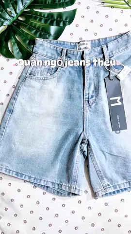 Quần ngố jeans thêu min min lưng cao nữ #quanngojean #quanjeantheu #quanjeansnu #quanngo #thoitrangnu #quanjeans 