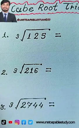 Cube Root Concept 🔥#unstoapablestudy0111 #math 