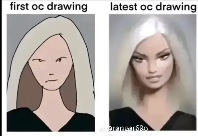 first drawing was made Feb 2024 and the latest is from yesterday!! its crazy what learning anatomy can do to your art style LOL.  #oc #ocs #originalcharacter #originalcharacters #art #emo #alternative #alt #emoboy #piercetheveil 