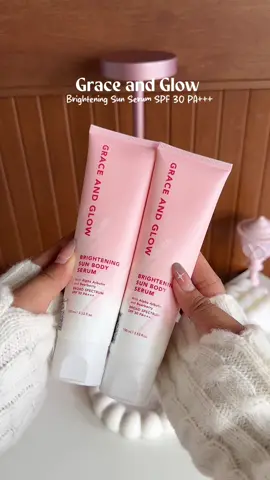 grace and glow brightening sun serum!✨ #graceandglowsunbodyserum 